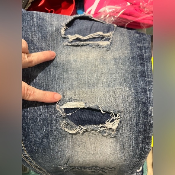 Women’s silver jeans boyfriend distressed 29/29 - Picture 12 of 12